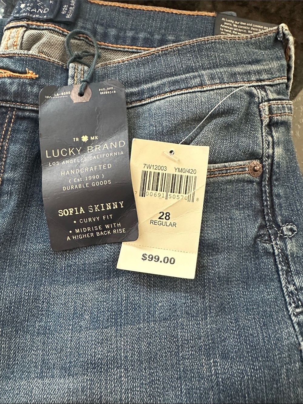 Lucky Brand Sophia Skinny Jeans in Medium Blue Wash
